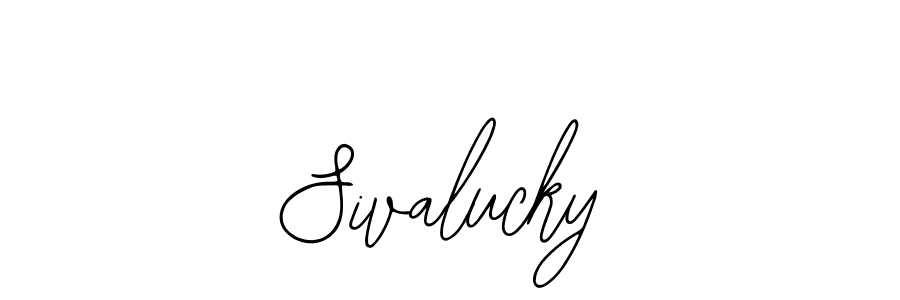 Use a signature maker to create a handwritten signature online. With this signature software, you can design (Bearetta-2O07w) your own signature for name Sivalucky. Sivalucky signature style 12 images and pictures png