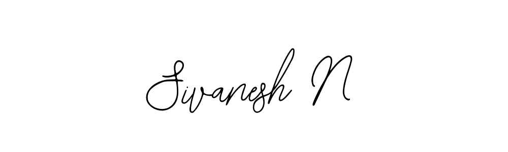 How to make Sivanesh N name signature. Use Bearetta-2O07w style for creating short signs online. This is the latest handwritten sign. Sivanesh N signature style 12 images and pictures png