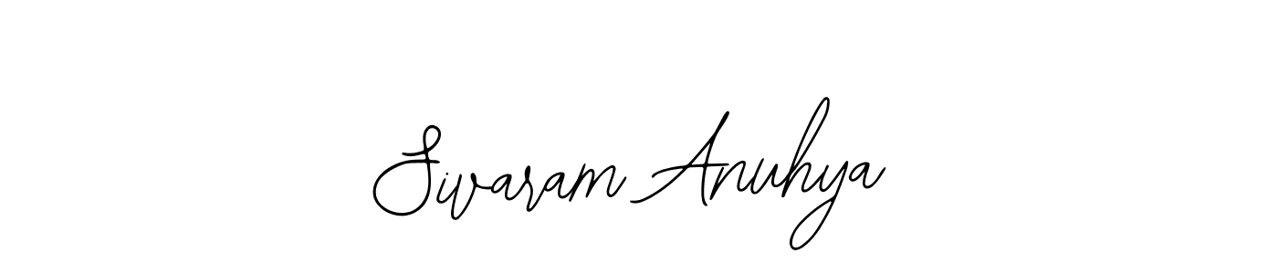 You should practise on your own different ways (Bearetta-2O07w) to write your name (Sivaram Anuhya) in signature. don't let someone else do it for you. Sivaram Anuhya signature style 12 images and pictures png