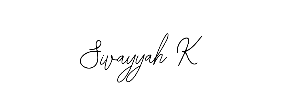 Also we have Sivayyah K name is the best signature style. Create professional handwritten signature collection using Bearetta-2O07w autograph style. Sivayyah K signature style 12 images and pictures png