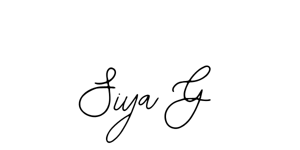You should practise on your own different ways (Bearetta-2O07w) to write your name (Siya G) in signature. don't let someone else do it for you. Siya G signature style 12 images and pictures png