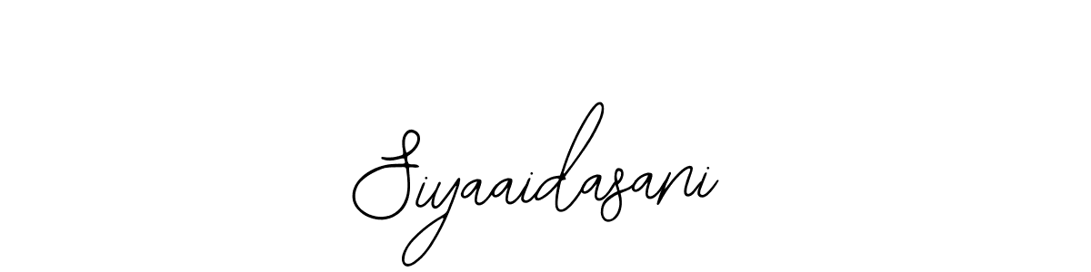 The best way (Bearetta-2O07w) to make a short signature is to pick only two or three words in your name. The name Siyaaidasani include a total of six letters. For converting this name. Siyaaidasani signature style 12 images and pictures png