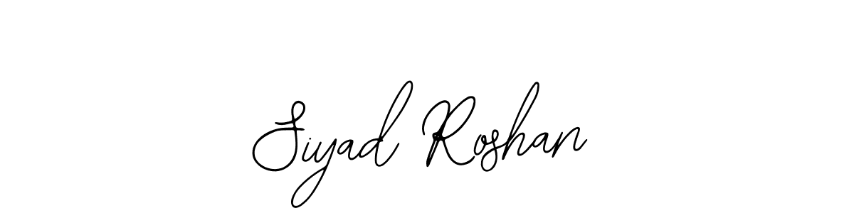 if you are searching for the best signature style for your name Siyad Roshan. so please give up your signature search. here we have designed multiple signature styles  using Bearetta-2O07w. Siyad Roshan signature style 12 images and pictures png