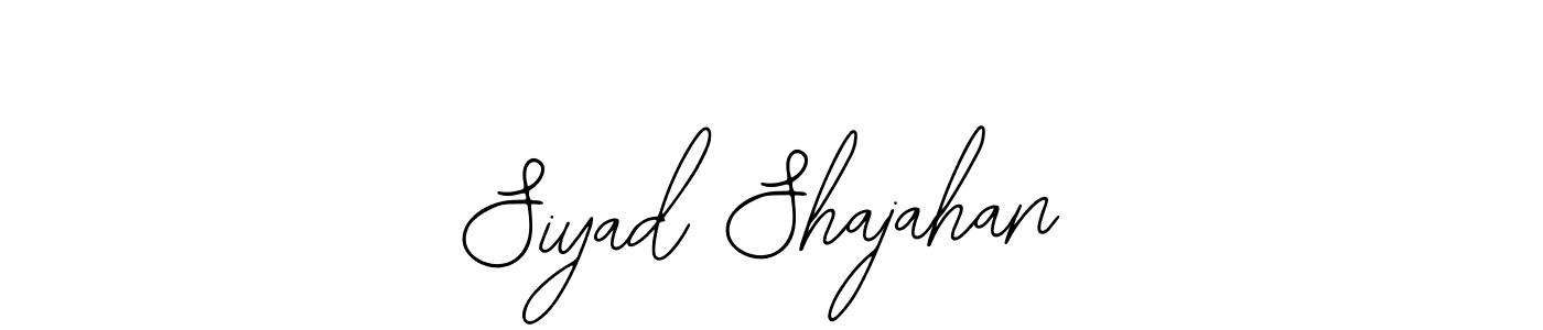 Bearetta-2O07w is a professional signature style that is perfect for those who want to add a touch of class to their signature. It is also a great choice for those who want to make their signature more unique. Get Siyad Shajahan name to fancy signature for free. Siyad Shajahan signature style 12 images and pictures png