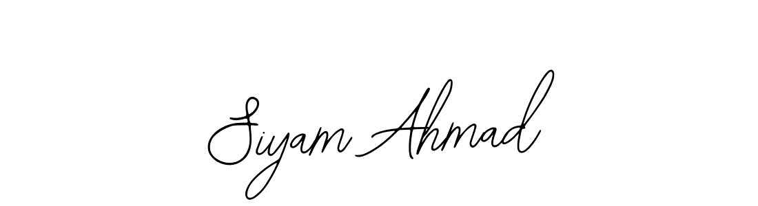 Similarly Bearetta-2O07w is the best handwritten signature design. Signature creator online .You can use it as an online autograph creator for name Siyam Ahmad. Siyam Ahmad signature style 12 images and pictures png