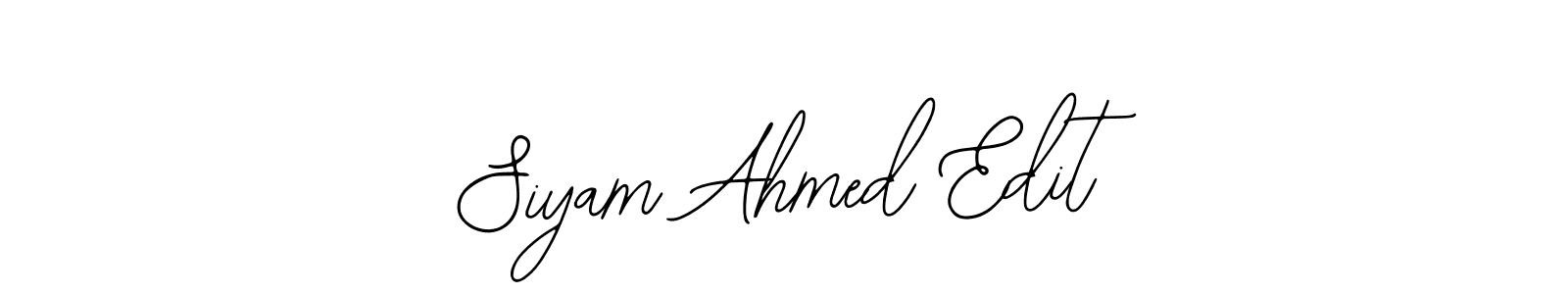 Use a signature maker to create a handwritten signature online. With this signature software, you can design (Bearetta-2O07w) your own signature for name Siyam Ahmed Edit. Siyam Ahmed Edit signature style 12 images and pictures png