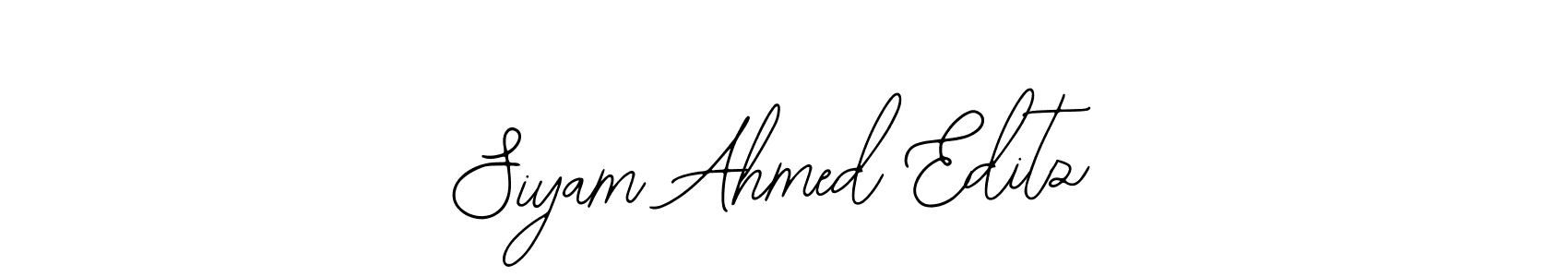Create a beautiful signature design for name Siyam Ahmed Editz. With this signature (Bearetta-2O07w) fonts, you can make a handwritten signature for free. Siyam Ahmed Editz signature style 12 images and pictures png