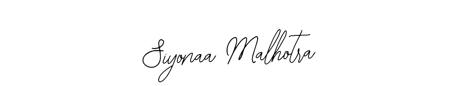Also we have Siyonaa Malhotra name is the best signature style. Create professional handwritten signature collection using Bearetta-2O07w autograph style. Siyonaa Malhotra signature style 12 images and pictures png