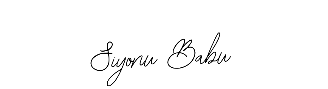 You should practise on your own different ways (Bearetta-2O07w) to write your name (Siyonu Babu) in signature. don't let someone else do it for you. Siyonu Babu signature style 12 images and pictures png