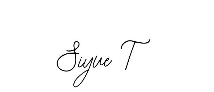 You should practise on your own different ways (Bearetta-2O07w) to write your name (Siyue T) in signature. don't let someone else do it for you. Siyue T signature style 12 images and pictures png