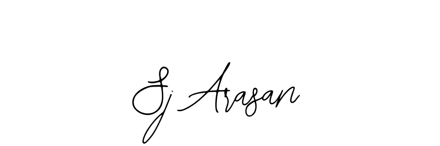 Use a signature maker to create a handwritten signature online. With this signature software, you can design (Bearetta-2O07w) your own signature for name Sj Arasan. Sj Arasan signature style 12 images and pictures png