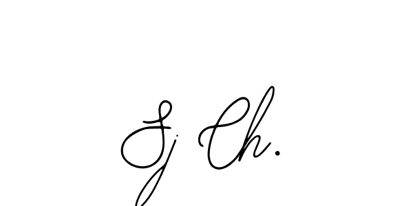 How to make Sj Ch. name signature. Use Bearetta-2O07w style for creating short signs online. This is the latest handwritten sign. Sj Ch. signature style 12 images and pictures png