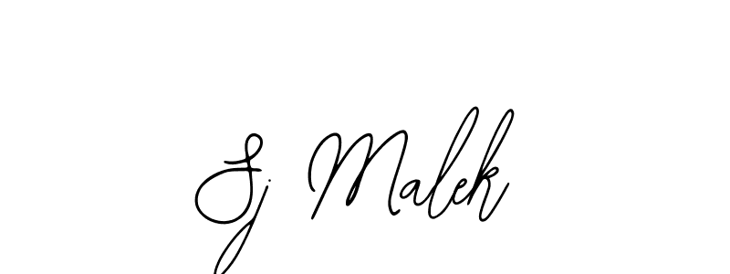 How to make Sj Malek name signature. Use Bearetta-2O07w style for creating short signs online. This is the latest handwritten sign. Sj Malek signature style 12 images and pictures png