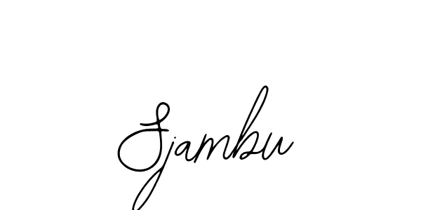 Use a signature maker to create a handwritten signature online. With this signature software, you can design (Bearetta-2O07w) your own signature for name Sjambu. Sjambu signature style 12 images and pictures png