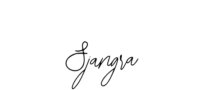 Design your own signature with our free online signature maker. With this signature software, you can create a handwritten (Bearetta-2O07w) signature for name Sjangra. Sjangra signature style 12 images and pictures png