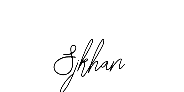 The best way (Bearetta-2O07w) to make a short signature is to pick only two or three words in your name. The name Sjkhan include a total of six letters. For converting this name. Sjkhan signature style 12 images and pictures png