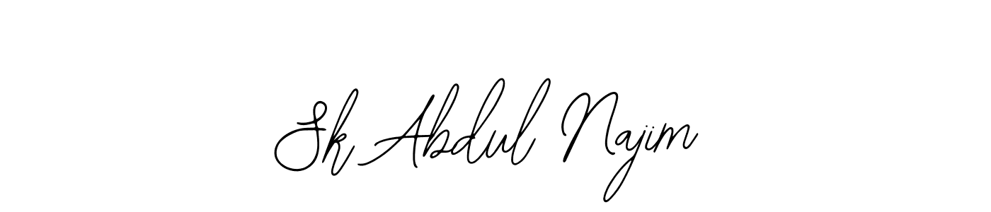 The best way (Bearetta-2O07w) to make a short signature is to pick only two or three words in your name. The name Sk Abdul Najim include a total of six letters. For converting this name. Sk Abdul Najim signature style 12 images and pictures png