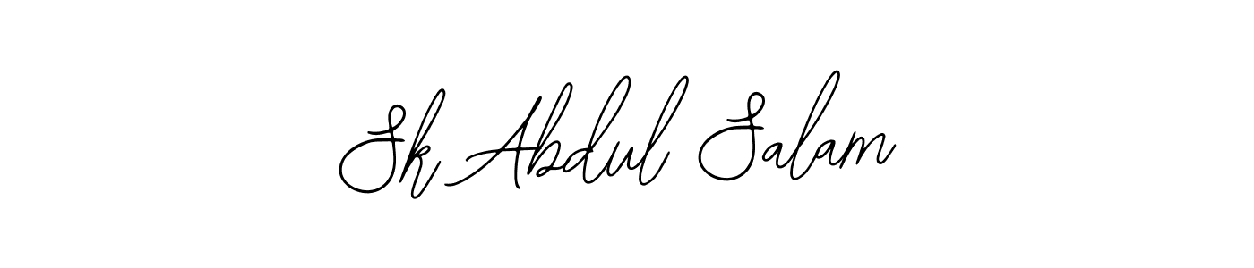 The best way (Bearetta-2O07w) to make a short signature is to pick only two or three words in your name. The name Sk Abdul Salam include a total of six letters. For converting this name. Sk Abdul Salam signature style 12 images and pictures png