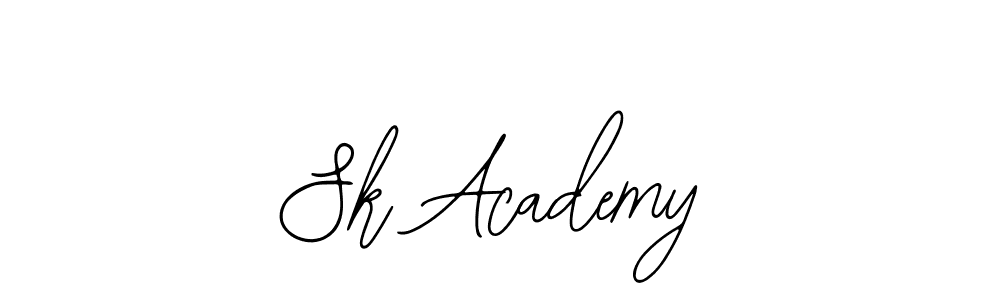 How to make Sk Academy name signature. Use Bearetta-2O07w style for creating short signs online. This is the latest handwritten sign. Sk Academy signature style 12 images and pictures png