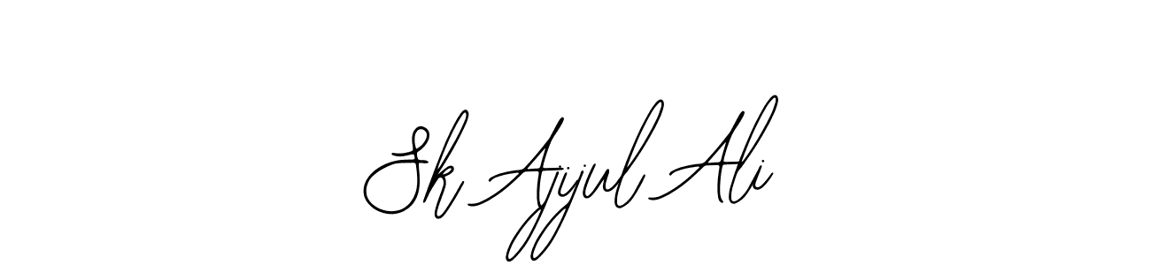 The best way (Bearetta-2O07w) to make a short signature is to pick only two or three words in your name. The name Sk Ajijul Ali include a total of six letters. For converting this name. Sk Ajijul Ali signature style 12 images and pictures png