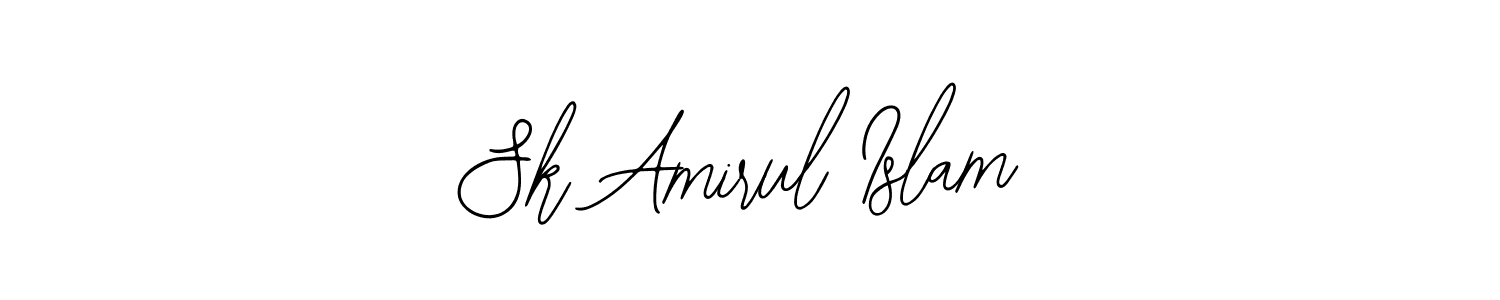 The best way (Bearetta-2O07w) to make a short signature is to pick only two or three words in your name. The name Sk Amirul Islam include a total of six letters. For converting this name. Sk Amirul Islam signature style 12 images and pictures png