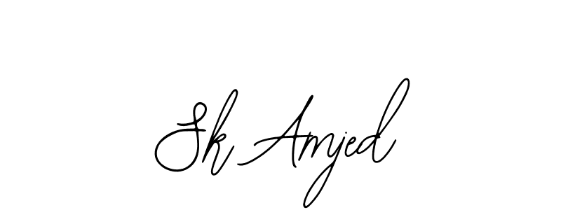 You should practise on your own different ways (Bearetta-2O07w) to write your name (Sk Amjed) in signature. don't let someone else do it for you. Sk Amjed signature style 12 images and pictures png
