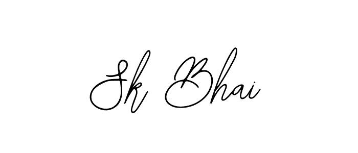 Design your own signature with our free online signature maker. With this signature software, you can create a handwritten (Bearetta-2O07w) signature for name Sk Bhai. Sk Bhai signature style 12 images and pictures png
