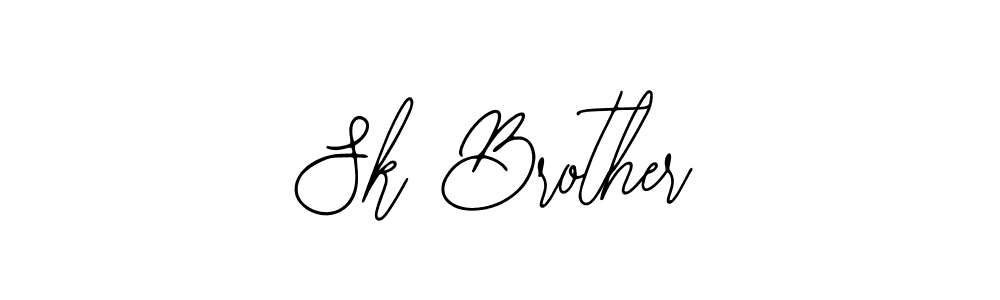 How to make Sk Brother name signature. Use Bearetta-2O07w style for creating short signs online. This is the latest handwritten sign. Sk Brother signature style 12 images and pictures png