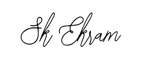 Explore multiple handwriting variations for Sk Ekram including this stunning Bearetta-2O07w design. Free to use across all platforms. Sk Ekram signature style 12 images and pictures png