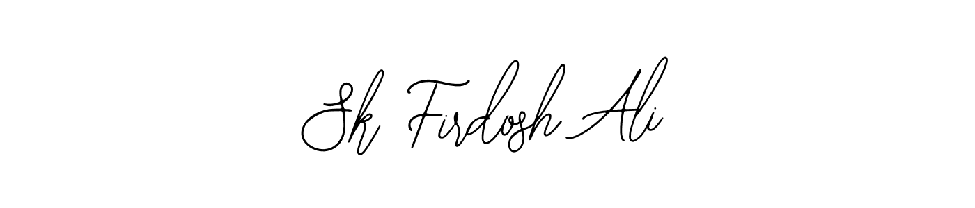 The best way (Bearetta-2O07w) to make a short signature is to pick only two or three words in your name. The name Sk Firdosh Ali include a total of six letters. For converting this name. Sk Firdosh Ali signature style 12 images and pictures png