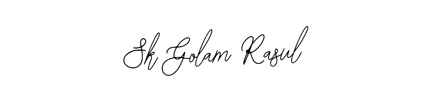 The best way (Bearetta-2O07w) to make a short signature is to pick only two or three words in your name. The name Sk Golam Rasul include a total of six letters. For converting this name. Sk Golam Rasul signature style 12 images and pictures png