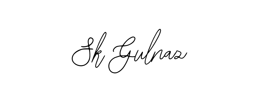 You should practise on your own different ways (Bearetta-2O07w) to write your name (Sk Gulnaz) in signature. don't let someone else do it for you. Sk Gulnaz signature style 12 images and pictures png