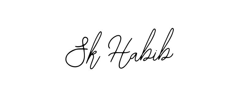 How to make Sk Habib name signature. Use Bearetta-2O07w style for creating short signs online. This is the latest handwritten sign. Sk Habib signature style 12 images and pictures png