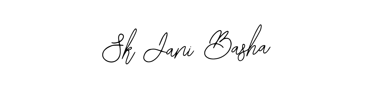 You should practise on your own different ways (Bearetta-2O07w) to write your name (Sk Jani Basha) in signature. don't let someone else do it for you. Sk Jani Basha signature style 12 images and pictures png