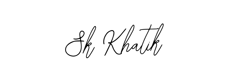 How to make Sk Khatik name signature. Use Bearetta-2O07w style for creating short signs online. This is the latest handwritten sign. Sk Khatik signature style 12 images and pictures png
