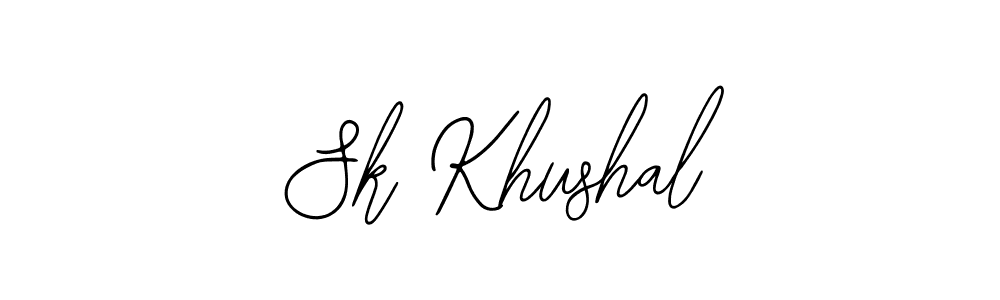 Use a signature maker to create a handwritten signature online. With this signature software, you can design (Bearetta-2O07w) your own signature for name Sk Khushal. Sk Khushal signature style 12 images and pictures png