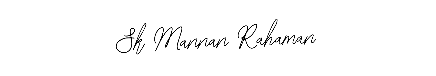 How to make Sk Mannan Rahaman name signature. Use Bearetta-2O07w style for creating short signs online. This is the latest handwritten sign. Sk Mannan Rahaman signature style 12 images and pictures png