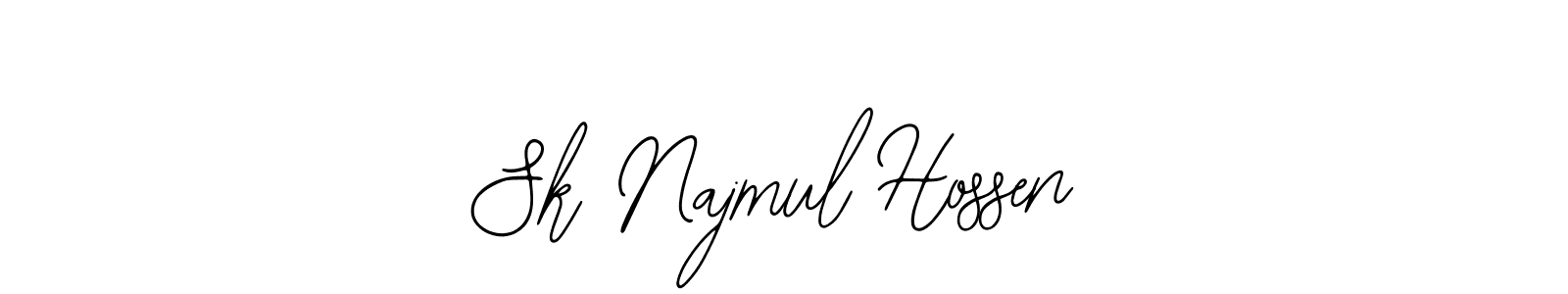 The best way (Bearetta-2O07w) to make a short signature is to pick only two or three words in your name. The name Sk Najmul Hossen include a total of six letters. For converting this name. Sk Najmul Hossen signature style 12 images and pictures png