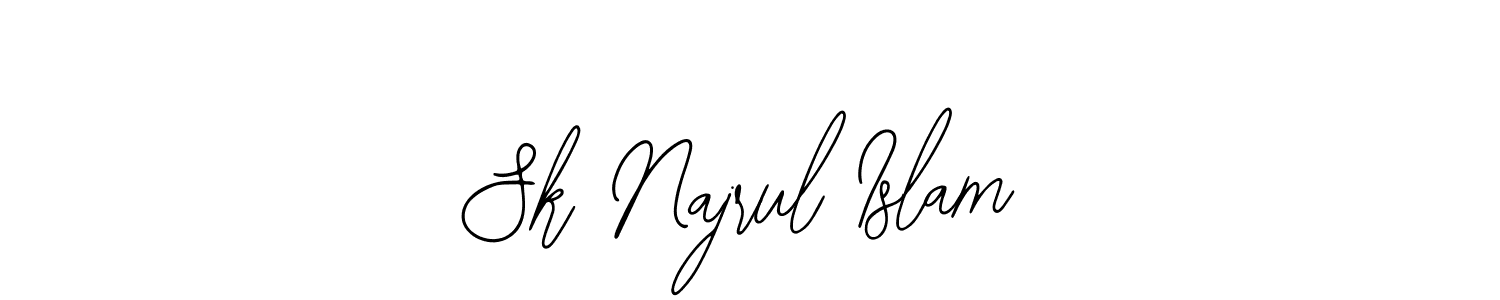 How to make Sk Najrul Islam name signature. Use Bearetta-2O07w style for creating short signs online. This is the latest handwritten sign. Sk Najrul Islam signature style 12 images and pictures png