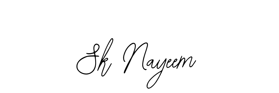 Use a signature maker to create a handwritten signature online. With this signature software, you can design (Bearetta-2O07w) your own signature for name Sk Nayeem. Sk Nayeem signature style 12 images and pictures png