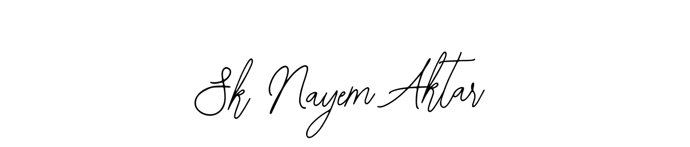 How to make Sk Nayem Aktar name signature. Use Bearetta-2O07w style for creating short signs online. This is the latest handwritten sign. Sk Nayem Aktar signature style 12 images and pictures png