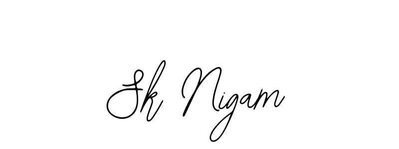 Use a signature maker to create a handwritten signature online. With this signature software, you can design (Bearetta-2O07w) your own signature for name Sk Nigam. Sk Nigam signature style 12 images and pictures png
