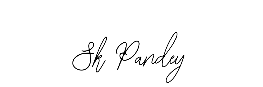 Sk Pandey stylish signature style. Best Handwritten Sign (Bearetta-2O07w) for my name. Handwritten Signature Collection Ideas for my name Sk Pandey. Sk Pandey signature style 12 images and pictures png