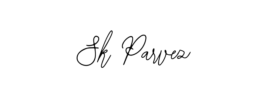 How to make Sk Parvez name signature. Use Bearetta-2O07w style for creating short signs online. This is the latest handwritten sign. Sk Parvez signature style 12 images and pictures png