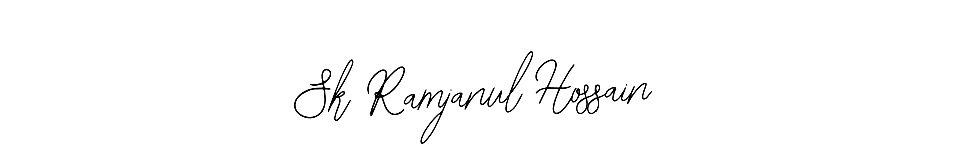 The best way (Bearetta-2O07w) to make a short signature is to pick only two or three words in your name. The name Sk Ramjanul Hossain include a total of six letters. For converting this name. Sk Ramjanul Hossain signature style 12 images and pictures png