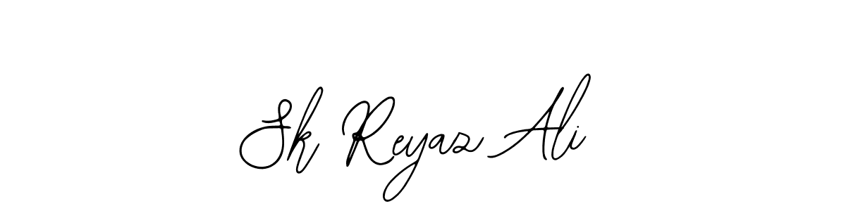 You should practise on your own different ways (Bearetta-2O07w) to write your name (Sk Reyaz Ali) in signature. don't let someone else do it for you. Sk Reyaz Ali signature style 12 images and pictures png