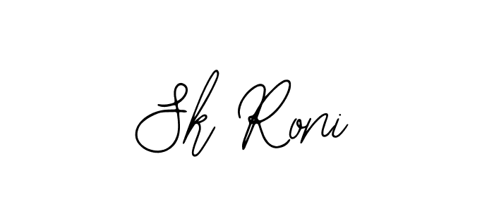 Use a signature maker to create a handwritten signature online. With this signature software, you can design (Bearetta-2O07w) your own signature for name Sk Roni. Sk Roni signature style 12 images and pictures png