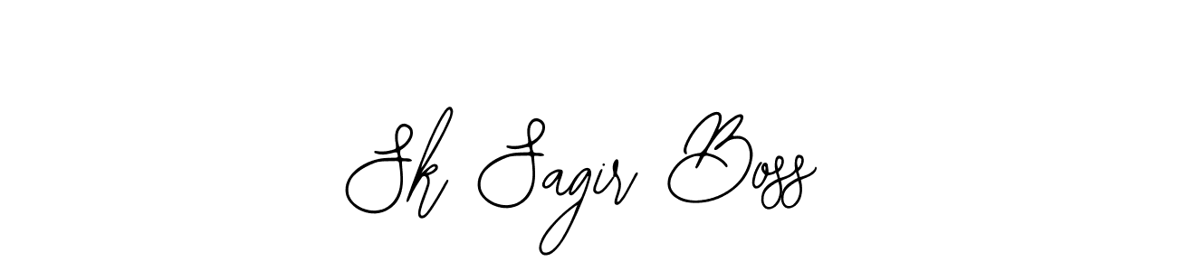 How to make Sk Sagir Boss name signature. Use Bearetta-2O07w style for creating short signs online. This is the latest handwritten sign. Sk Sagir Boss signature style 12 images and pictures png