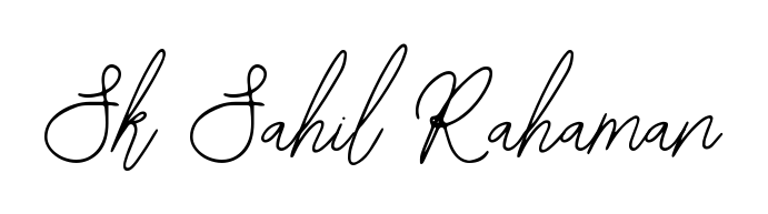 Designed for modern professionals: Sk Sahil Rahaman name signature crafted with Bearetta-2O07w script. Ready for digital PDF workflows. Sk Sahil Rahaman signature style 12 images and pictures png