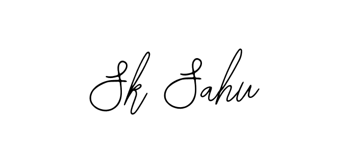How to make Sk Sahu name signature. Use Bearetta-2O07w style for creating short signs online. This is the latest handwritten sign. Sk Sahu signature style 12 images and pictures png